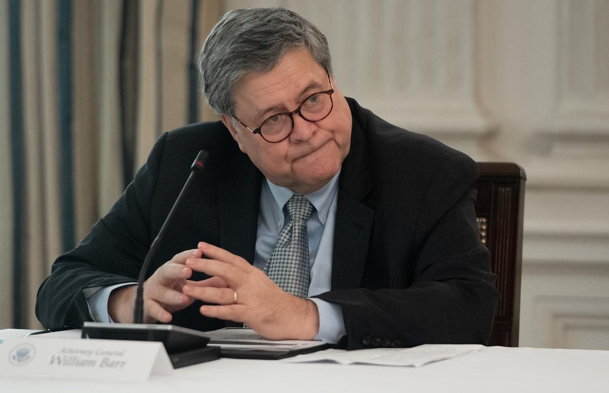 US Attorney General William Barr. Credit: AFP File Photo
