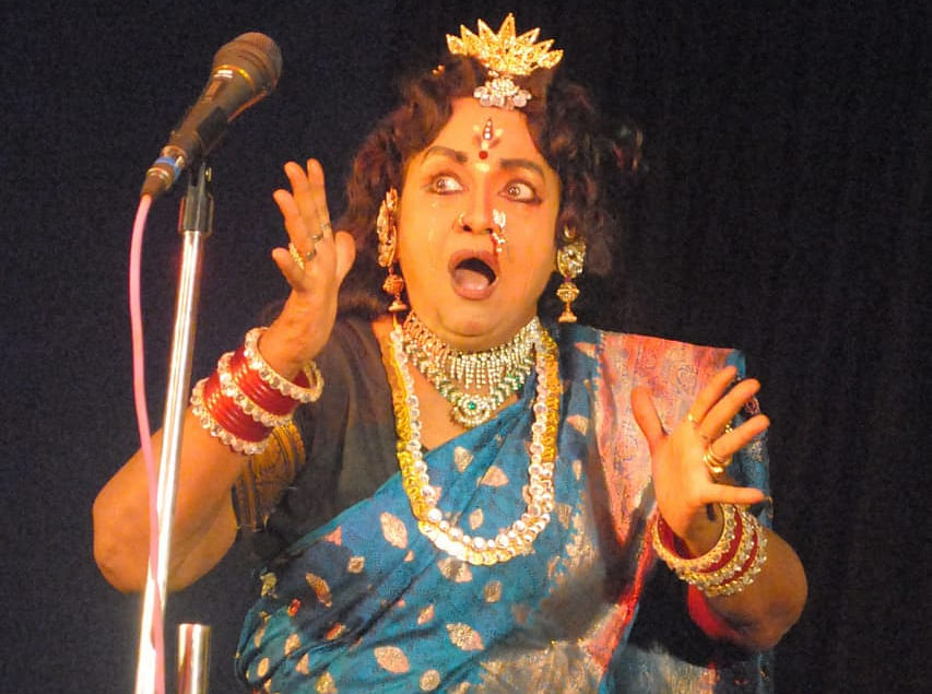 Her portrayal of Draupadi’s agony in Raktharatri play is considered classic on the Kannada stage. Credit: DH Photo