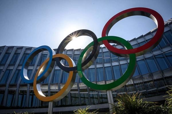 The Olympic Rings logo is pictured in front of the headquarters of the International Olympic Committee (IOC) in Lausanne. Credit: AFP Photo