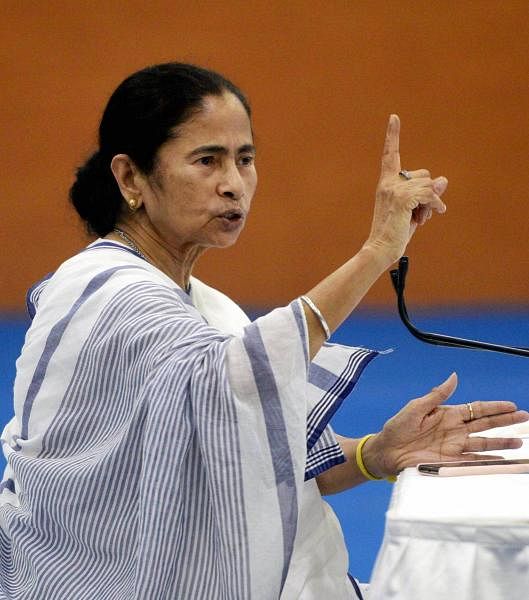 West Bengal CM Mamata Banerjee during a press conference. Credit: PTI Photo