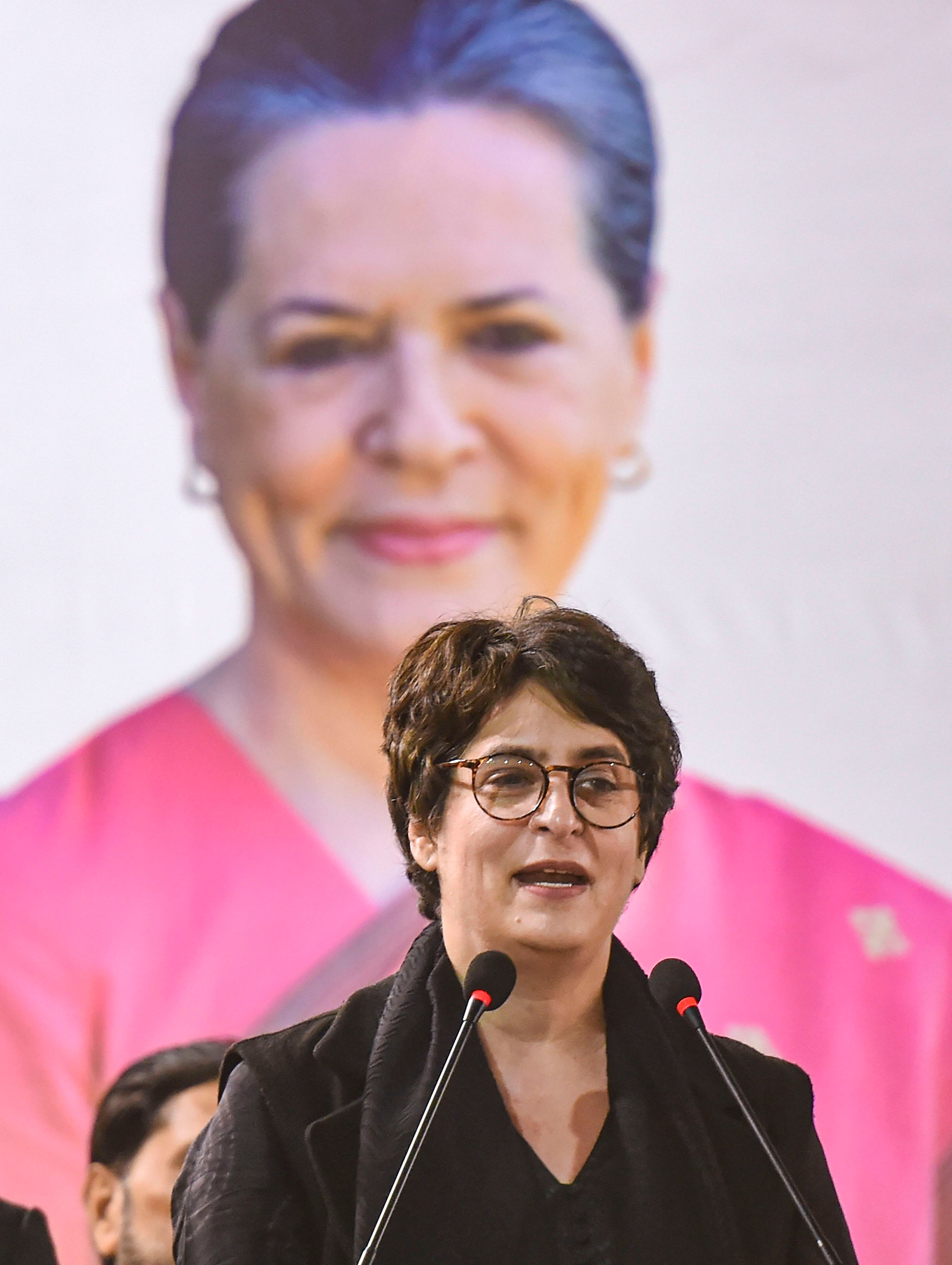 ICC General Secretary Priyanka Gandhi. Credit: PTI File Photo