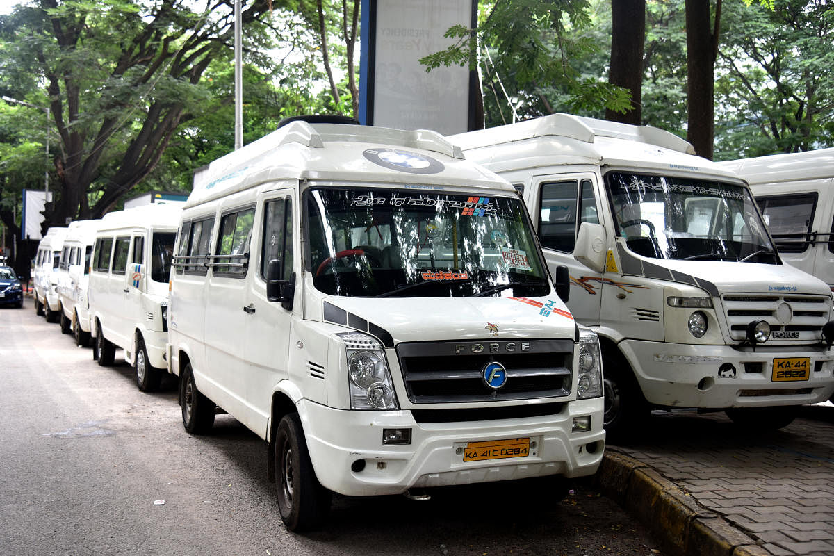 The Tempo Travellers will be fitted with the necessary medical emergency equipment. DH PHOTO/S K DINESH