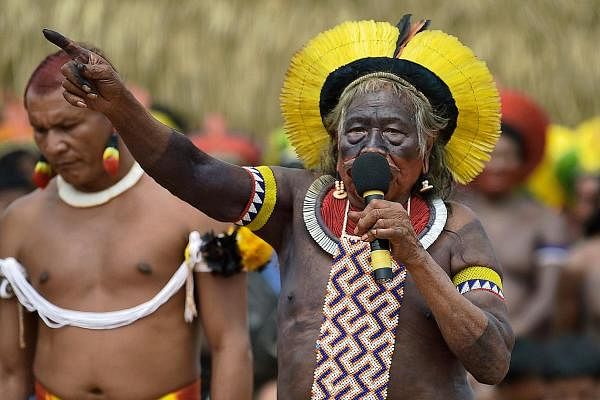 indigenous leader Cacique Raoni Metuktire of the Kayapo tribe. Credit: AFP