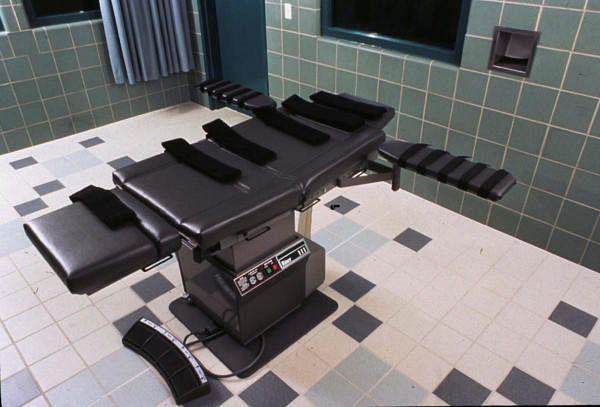 The execution chamber in the US Penitentiary in Terre Haute, Indiana US. Credit: Reuters Photo