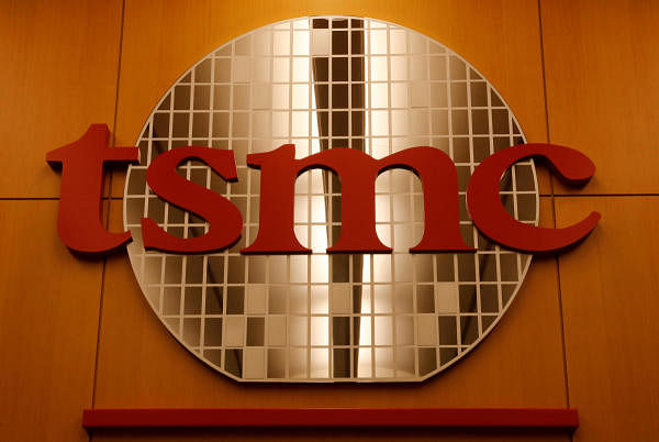 A logo of Taiwan Semiconductor Manufacturing Co (TSMC) is seen at its headquarters in Hsinchu, Taiwan. Credit: Reuters Photo