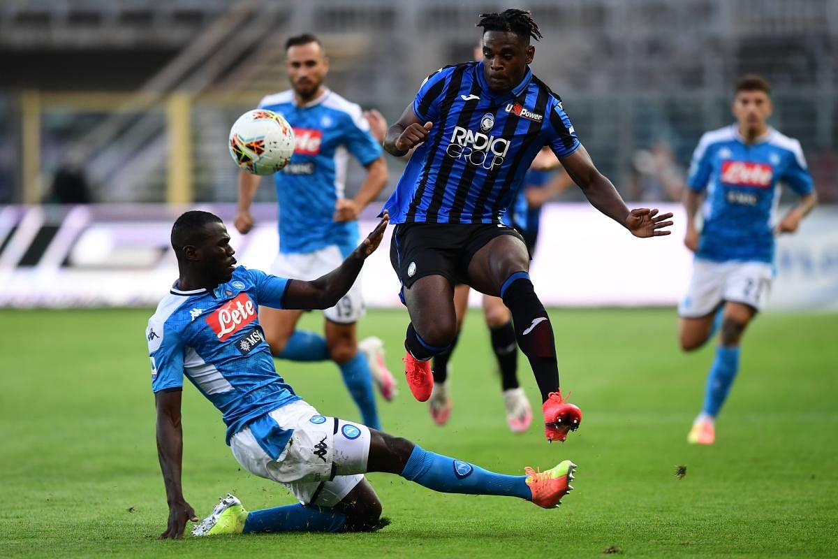 Napoli's Senegalese defender Kalidou Koulibaly (L) in action. Credit: AFP FIle Photo