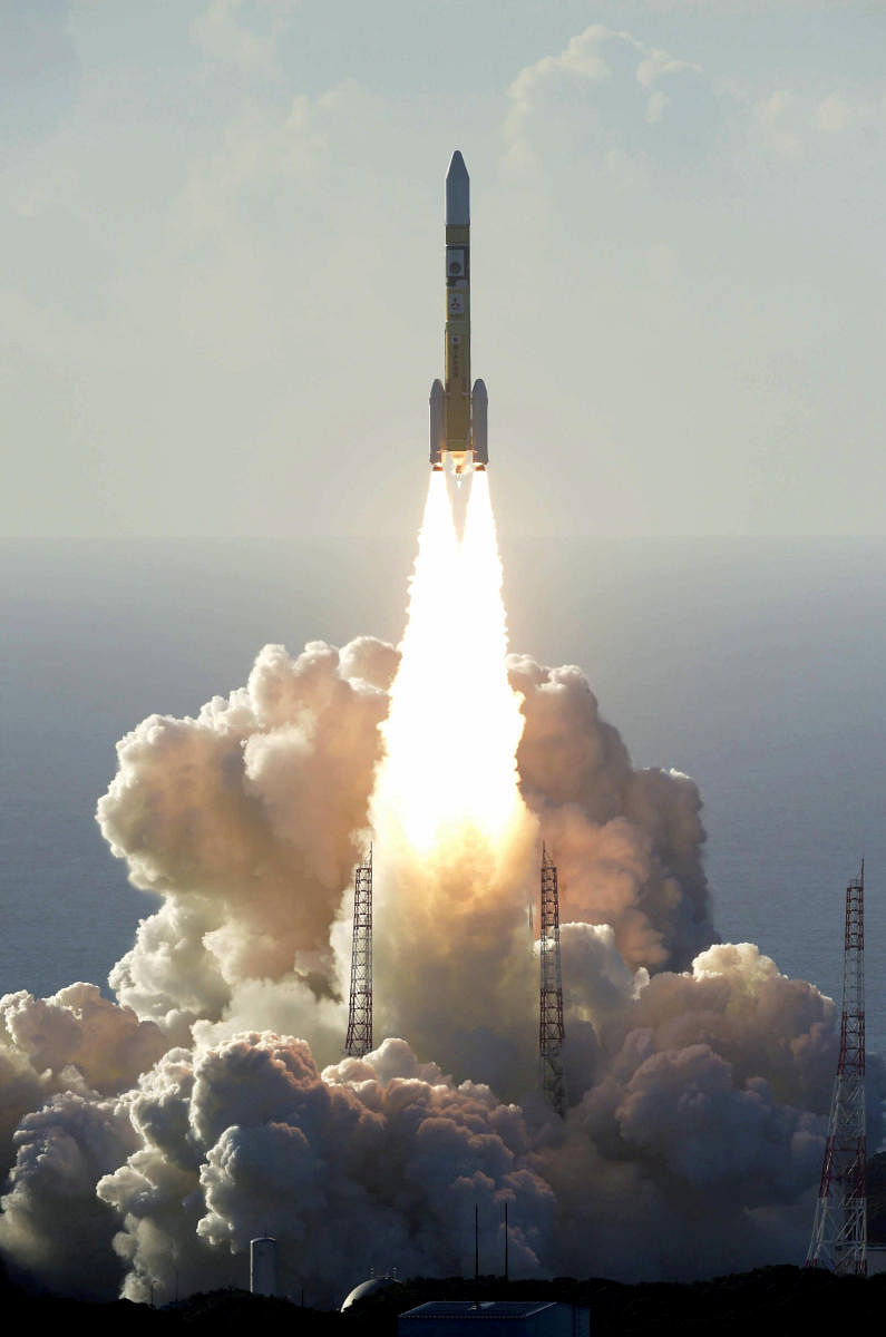 An H-2A rocket carrying the Hope Probe, developed by the Mohammed Bin Rashid Space Centre (MBRSC) in the United Arab Emirates (UAE) for the Mars explore, lifts off from the launching pad at Tanegashima Space Center on the southwestern island of Tanegashima, Japan. Credit: Reuters Photo