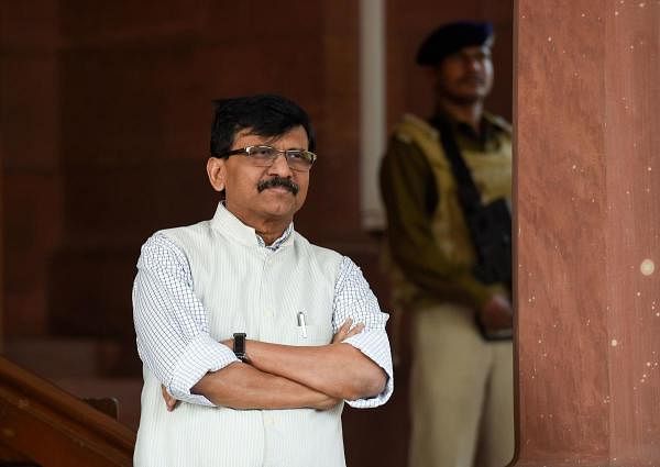 Shiv Sena MP Sanjay Raut claimed his party "laid the road" to the Ram temple in Ayodhya. Credit: PTI Photo