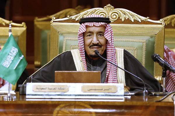 Saudi Arabia King Salman bin Abdulaziz during a meeting in the capital Riyadh. Credit: AFP Photo