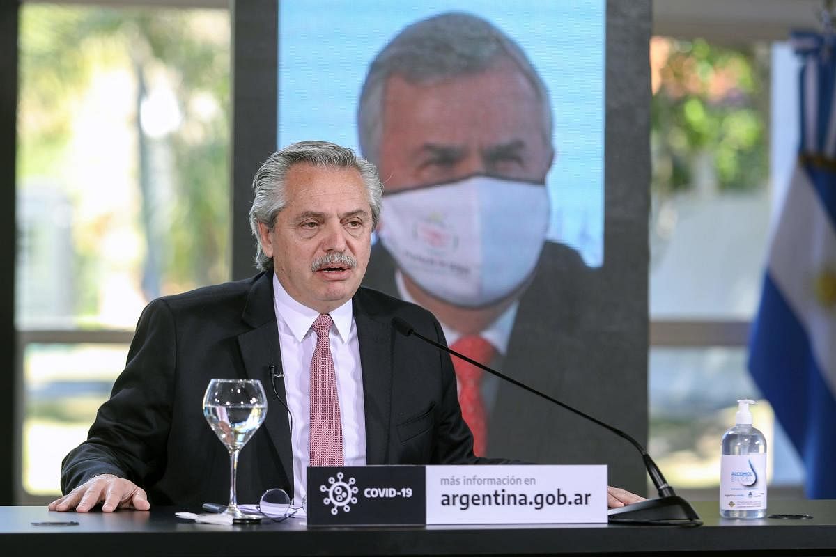 Argentine President Alberto Fernandez. Credit: AFP File Photo