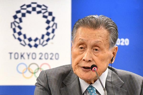 President of the Tokyo 2020 Organising Committee Yoshiro Mori at a news conference in Tokyo. Credit: AFP Photo