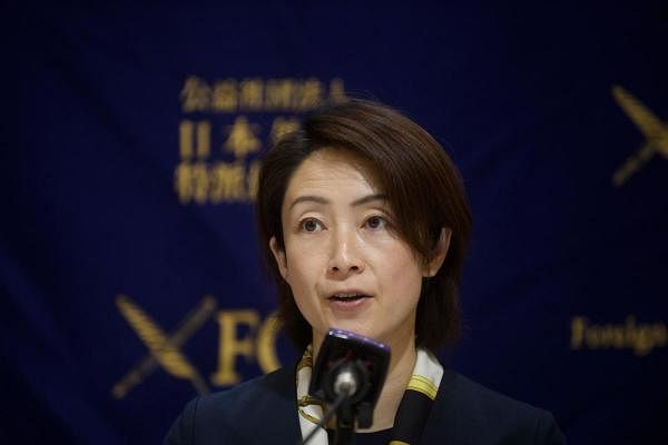 Kanae Doi, Japan director at Human Rights Watch, speaks during a press conference at the Foreign Correspondents’ Club of Japan in Tokyo on July 22, 2020. Credit: AFP Photo