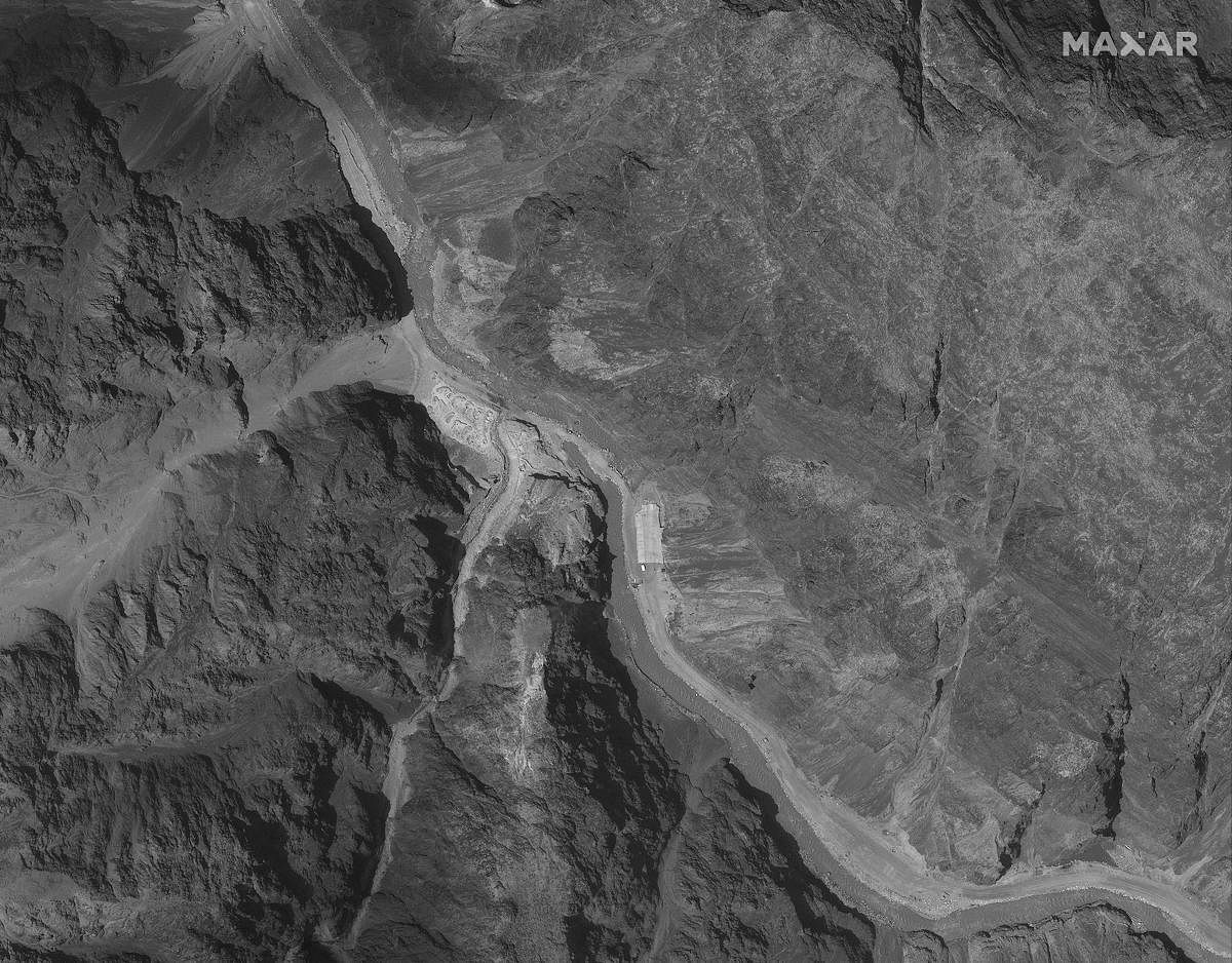 Satellite image of Galwan valley. Credit: AP