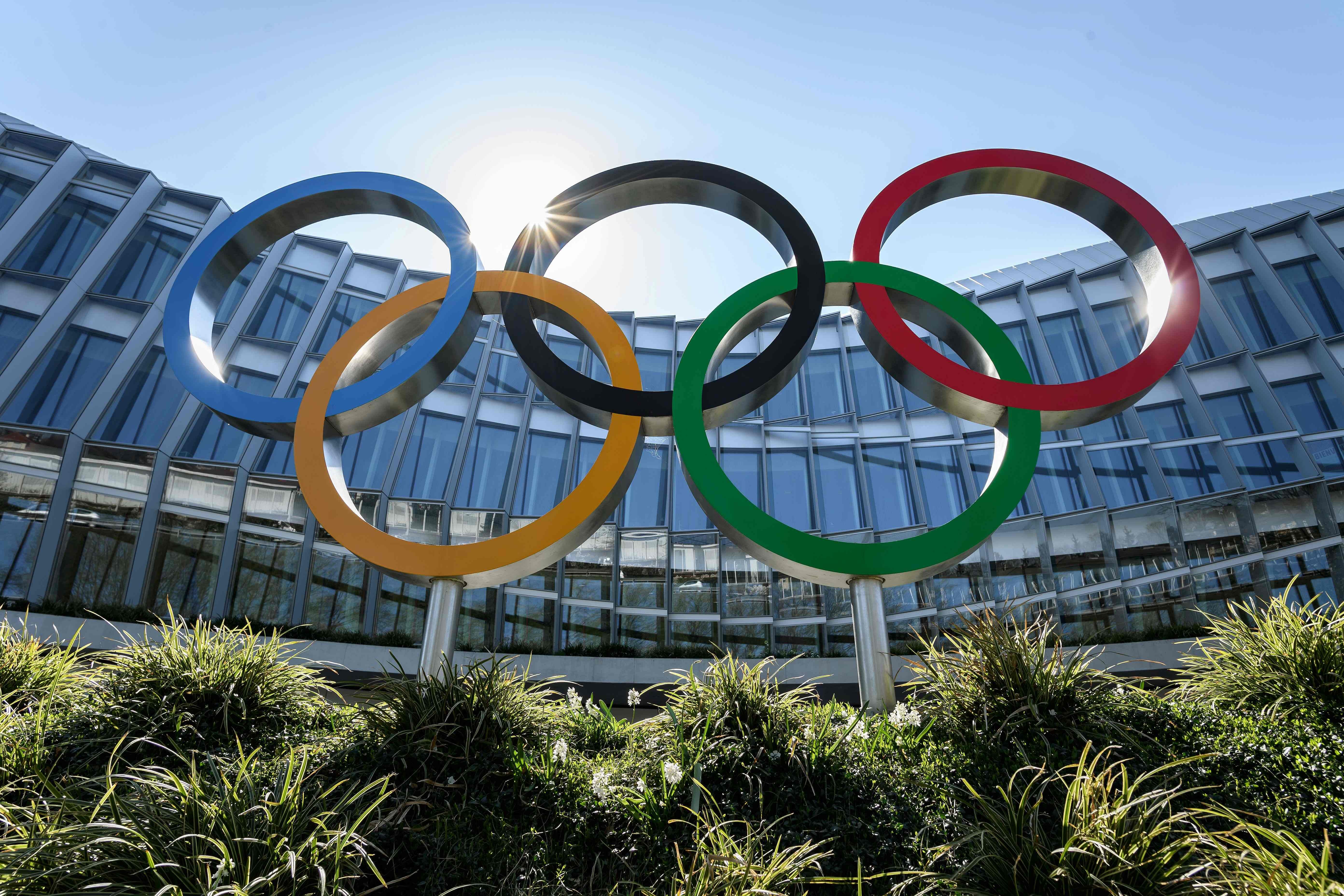 Olympic Rings are seen a the headquarters of the International Olympic Committee (IOC) in Lausanne. Credits: AFP Photo