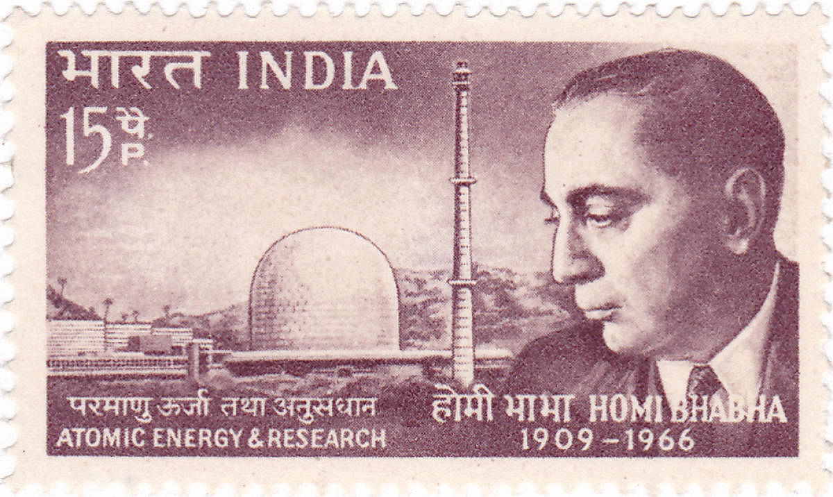 A stamp commemorating Homi Bhabha