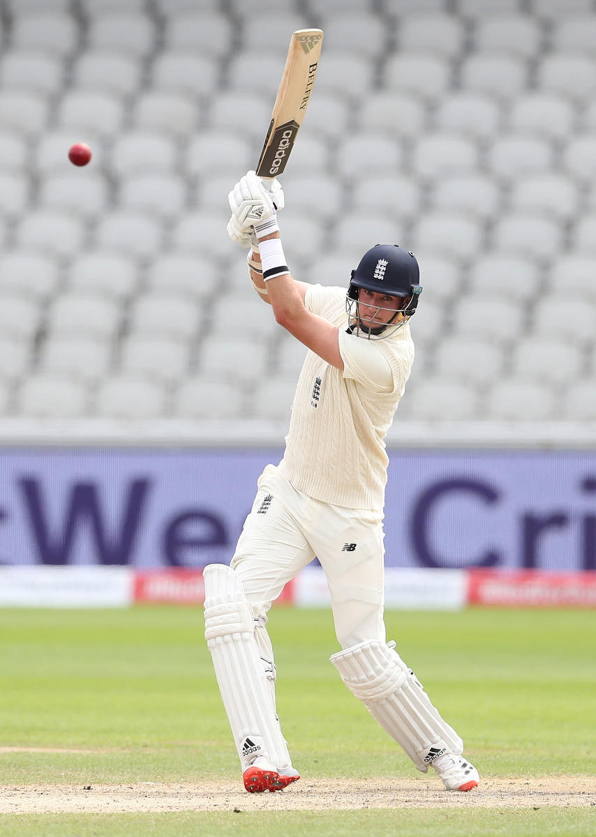 Stuart Broad came to the wicket with England at 280/8 but his batting heroics put his team in the driver's seat.. Credit: Reuters Photo