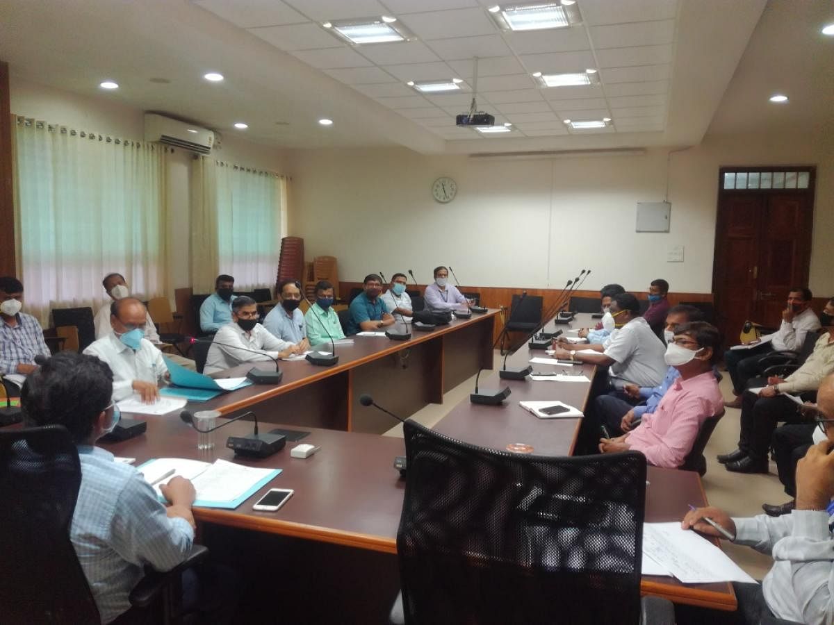 Deputy Commissioner G Jagadeesha chaired a preparatory meeting on CET at his office in Manipal.