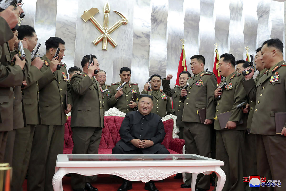 North Korean leader Kim Jong Un during a ceremony in Pyongyang, North Korea. Credit: AP Photo