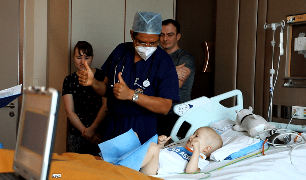 Three-and-half-year-old Fedrenko Lev after the surgery. Credit: DH photo