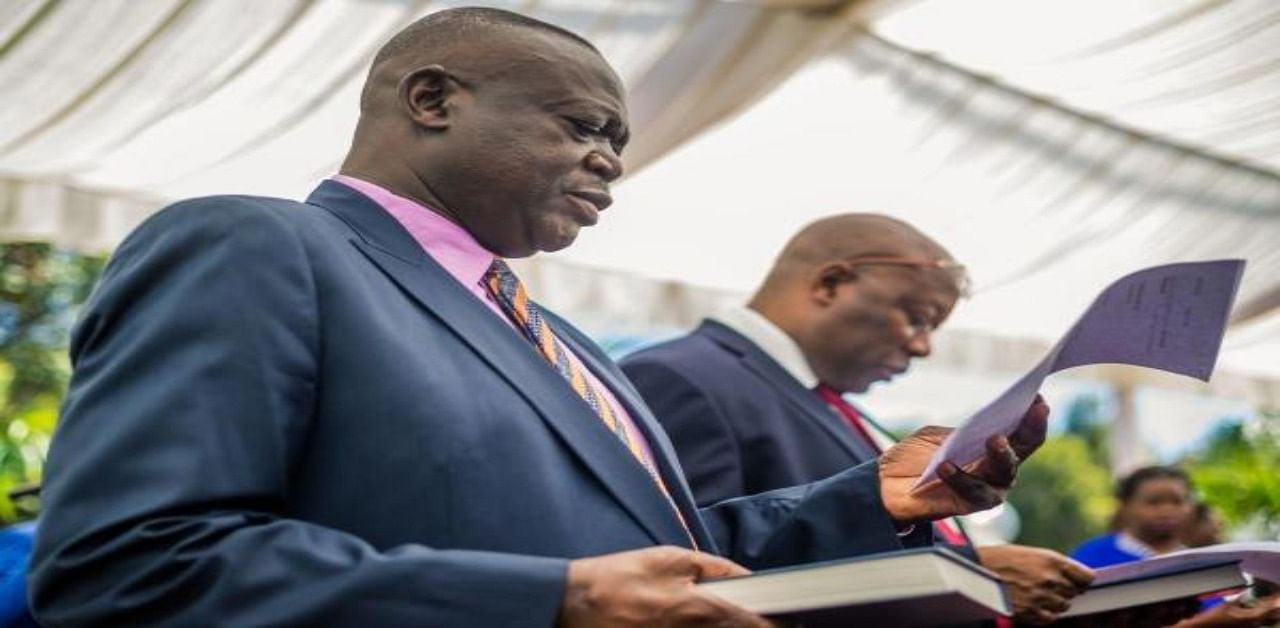 former Zimbawean air force commander Perrance Shiri (L), he was appointed Lands and Agriculture minister. Credit: AFP Photo