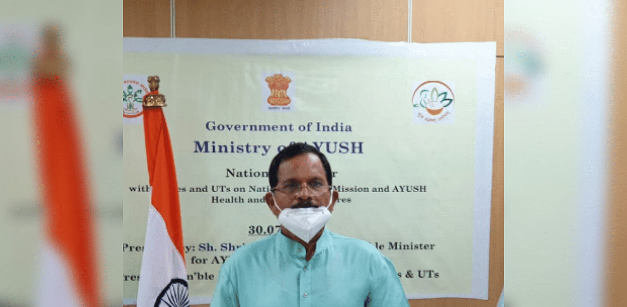 Meghalaya Health minister A L Hek said he attended a video conference meeting convened by the Union AYUSH minister, Shripad Naik (IN PIC) on Thursday.