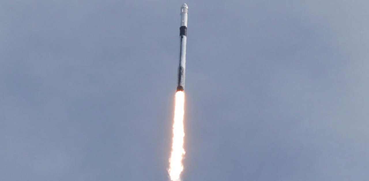 A SpaceX Falcon 9 rocket, carrying the Crew Dragon astronaut capsule. Credit: Reuters