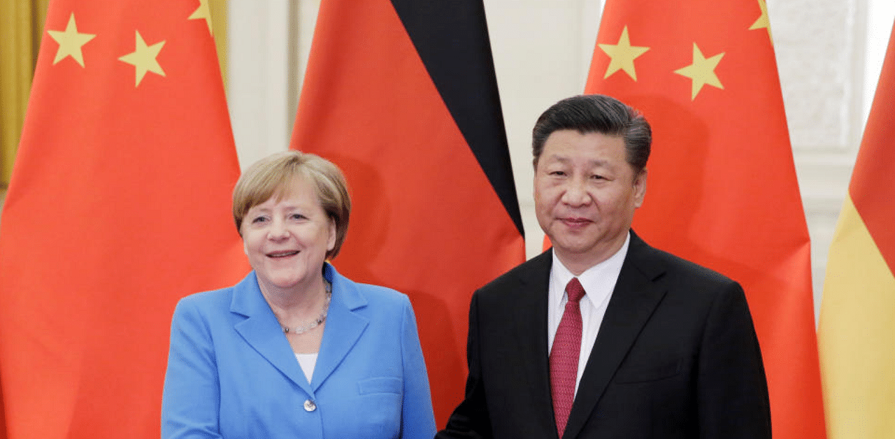 German Chancellor Angela Merkel and China President Xi Jinping. Credit: Reuters Photo 