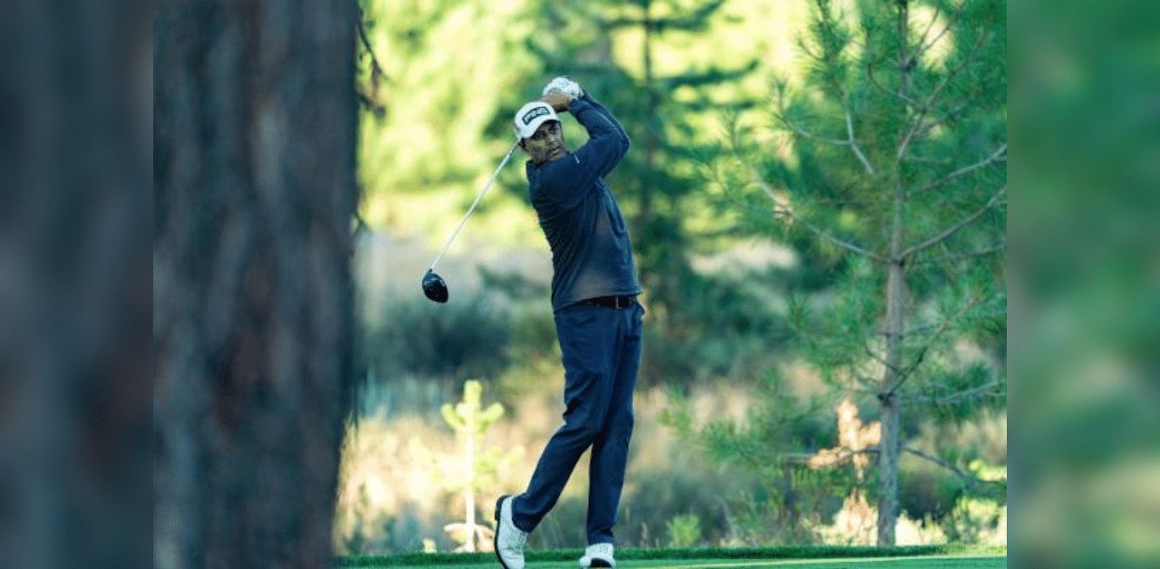 Arjun Atwal plays his shot during the first round of the Barracuda Championship golf tournament at Old Greenwood. Credit: USA Today Sports Photo