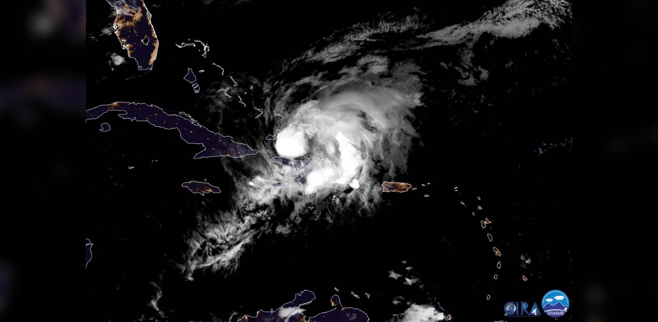Hurricane Isaias strengthened from a tropical storm to a Category 1 hurricane as it moved towards the Bahamas and the southern US state of Florida, the National Hurricane Center said. Credit: AFP Photo