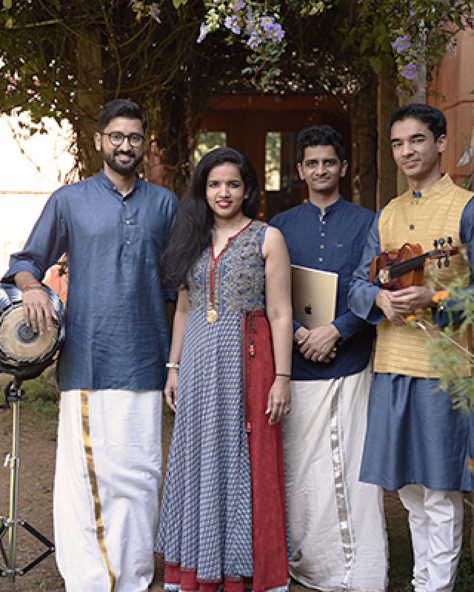 Members of the Thayir Sadam Project band.