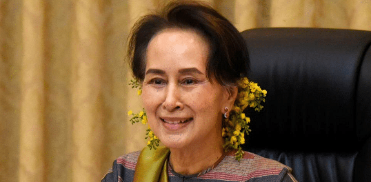 Myanmar's Aung San Suu Kyi. Credit: PTI Photo