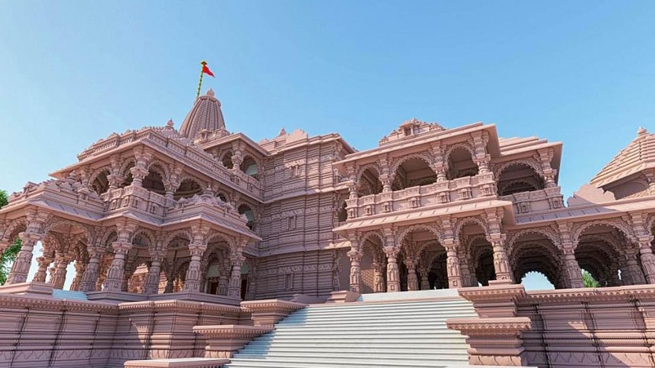 A model of the Ram temple. Credit: PTI