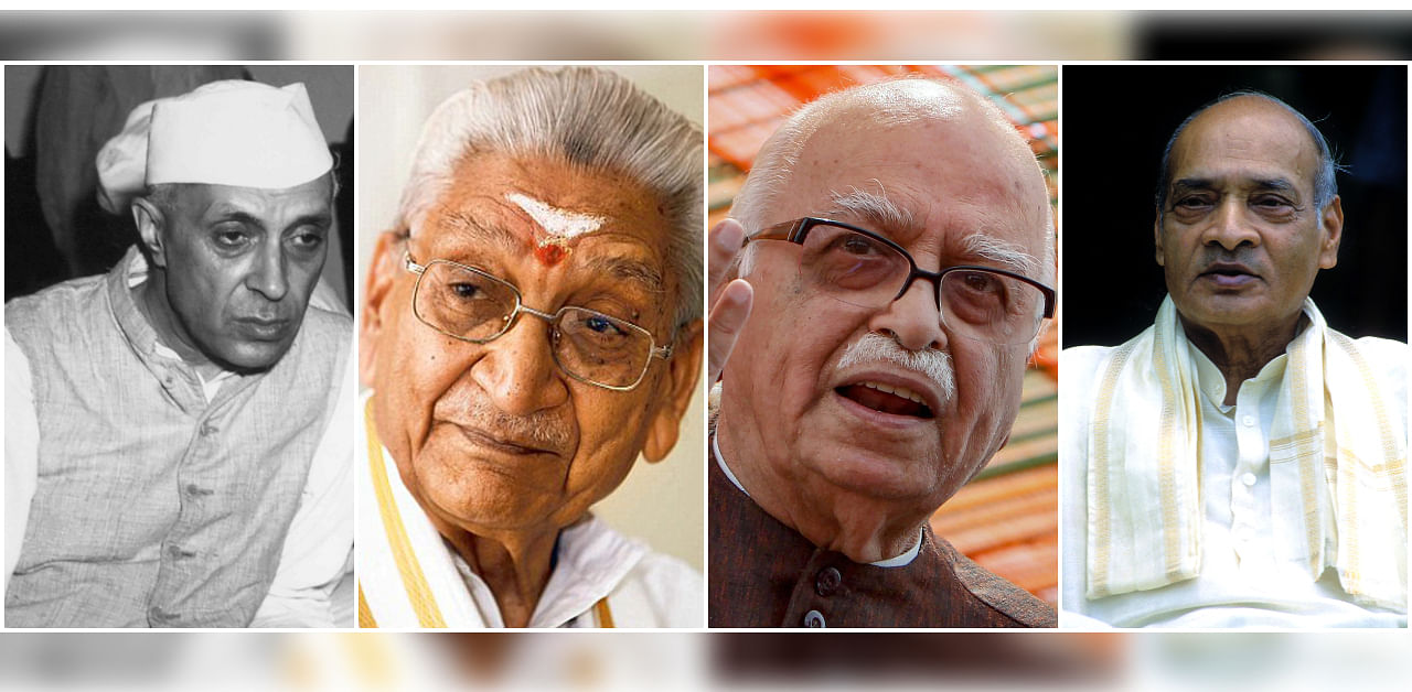 People closely associated with the Ram Mandir movement: Jawaharlal Nehru in 1949, Ashok Singhal in 1984, L K Advani in 1990 and P V Narasimha Rao in 1992, played major roles in shifting the direction of the conflict.