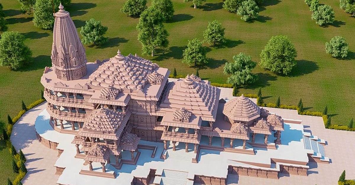 A model of Ram Temple in Ayodhya. Credit: PTI Photo