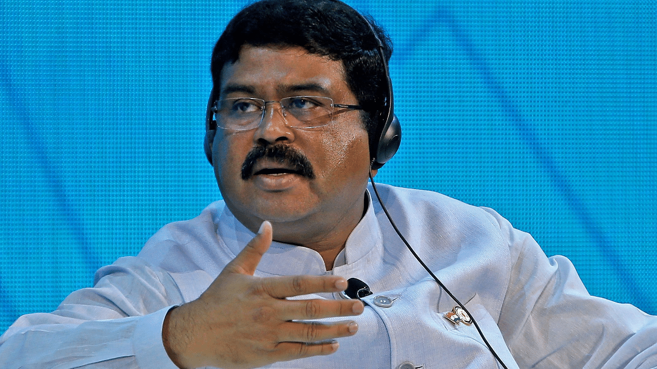 India's Minister of Oil and Gas Dharmendra Pradhan. Credits: AFP Photo