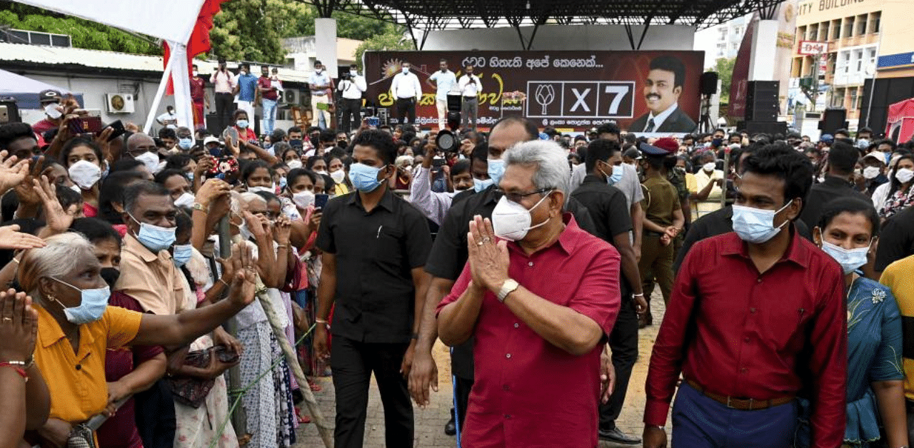 Sri Lanka's President Gotabaya Rajapaksa. Credit: AFP
