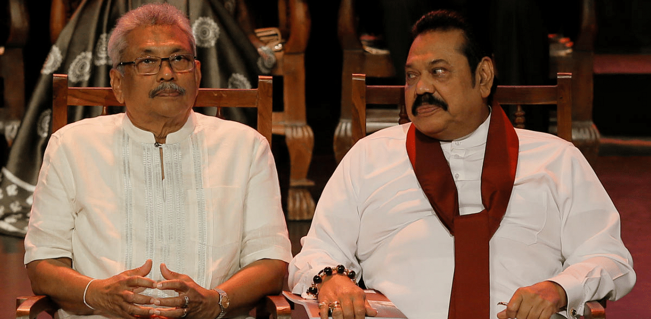 President Gotabhaya Rajapaksa (L) and Prime Minister Mahinda Rajapaksa. Credit: Reuters Photo