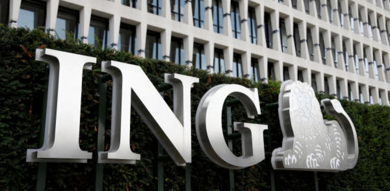 The logo of ING bank is pictured at the entrance of the group's main office in Brussels, Belgium. Credit: Reuters