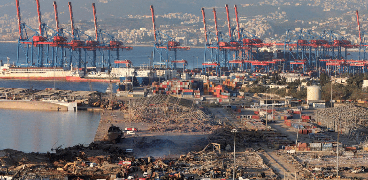 A view shows damages after Tuesday's blast in Beirut's port area, Lebanon. Credit: Reuters Photo