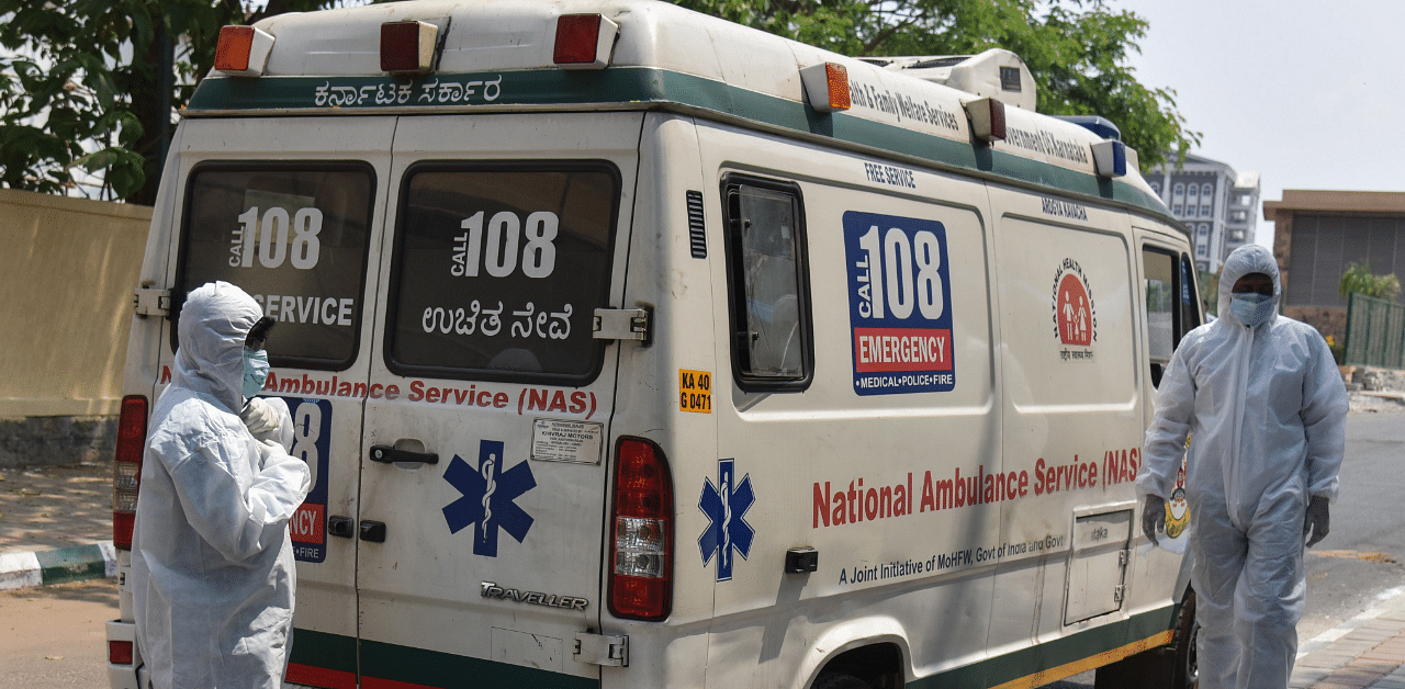 108 ambulance in Bengaluru. Credit: DH Photo