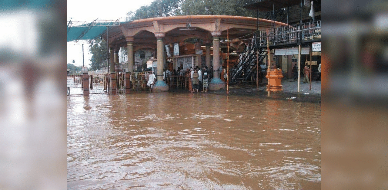 Water level at river Panchaganga increased. Credit: DH 