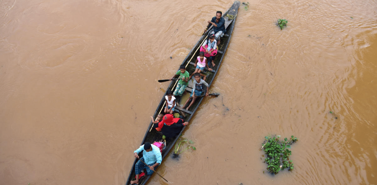 Flood water ebbed from Bongaigaon, Goalpara, Kamrup and Nagaon districts since Thursday when 84,100 people in 177 villages of 10 districts were hit by the calamity. Credit: Reuters Photo