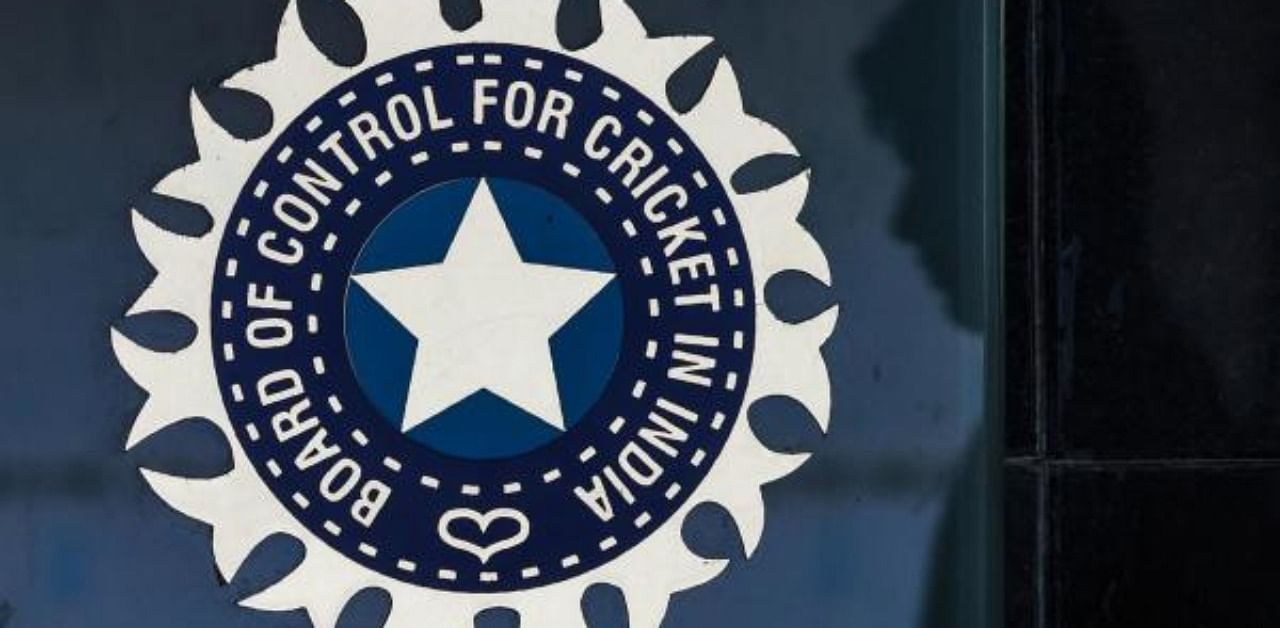 The logo of the Board of Control for Cricket in India (BCCI) outside its headquarters in Mumbai. Credit: AFP Photo