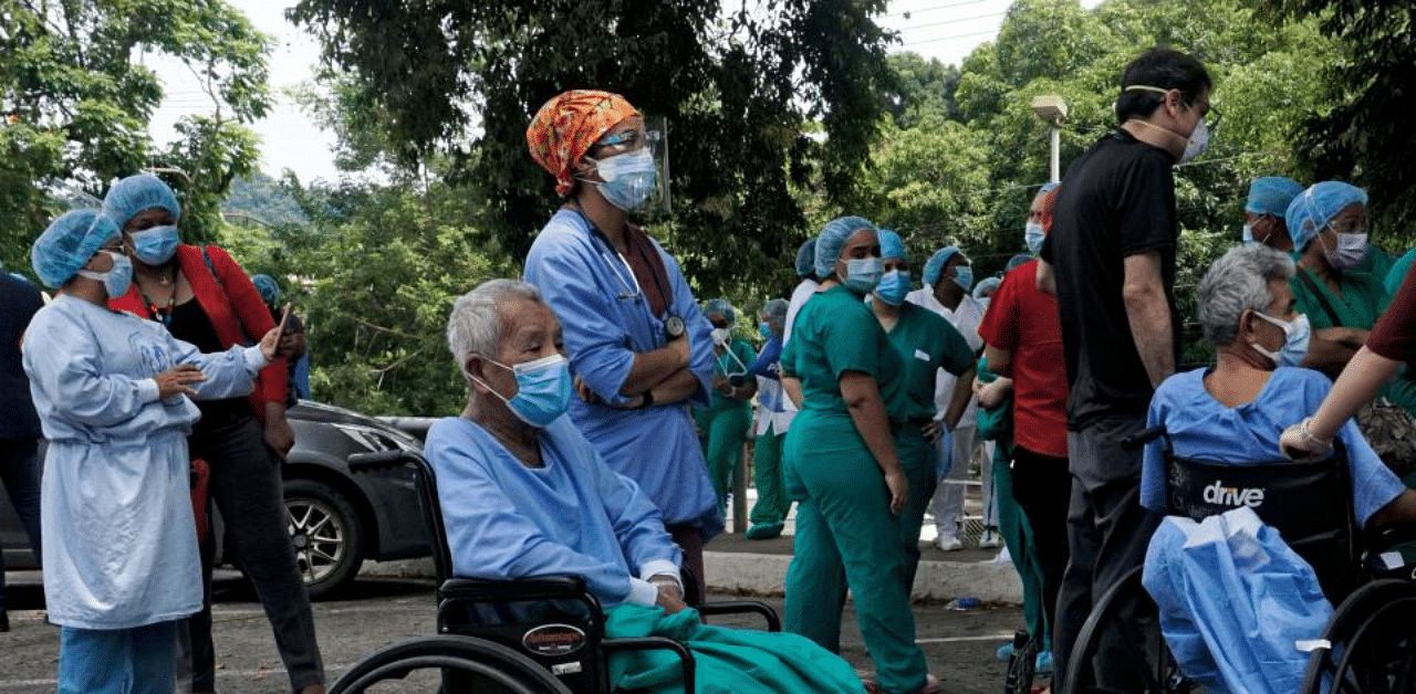 Patients being treated for the novel coronavirus. Credit: AFP