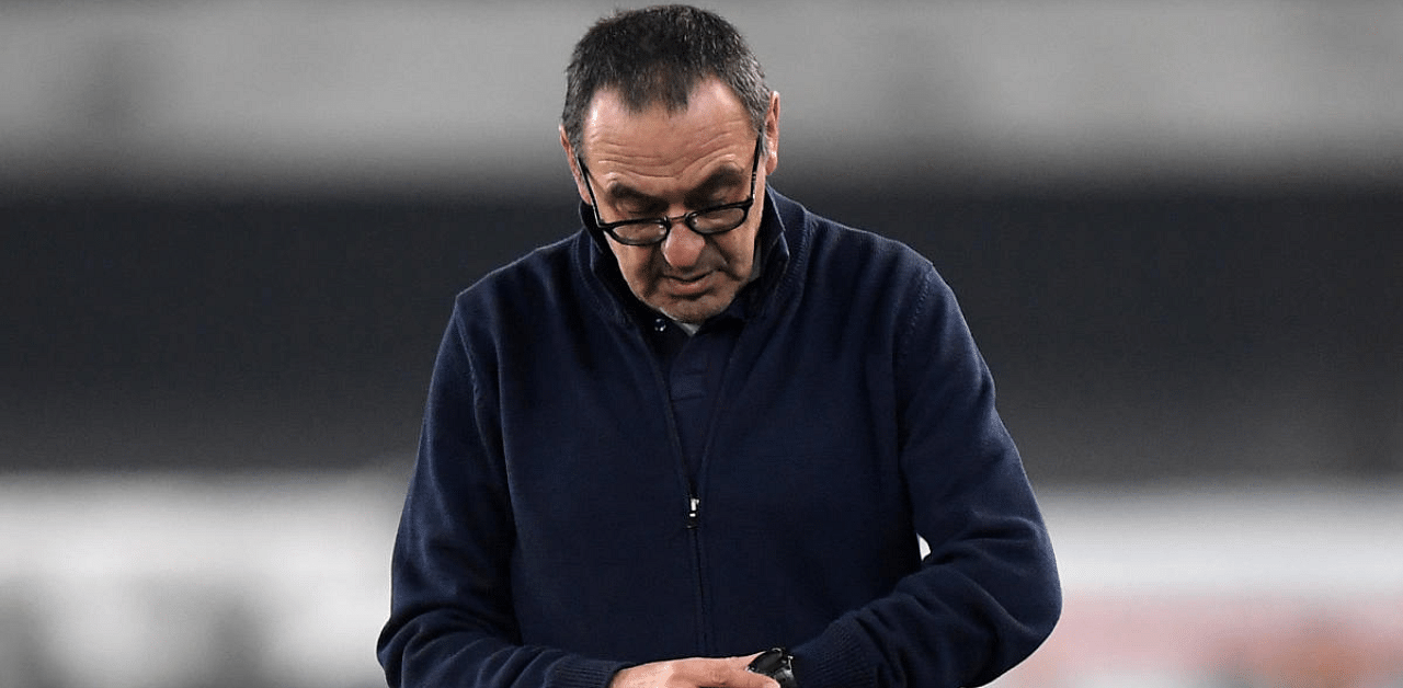 Sarri, 61, had replaced Massimiliano Allegri last summer, after leading Chelsea to success in the Europa League. Credit: Reuters Photo