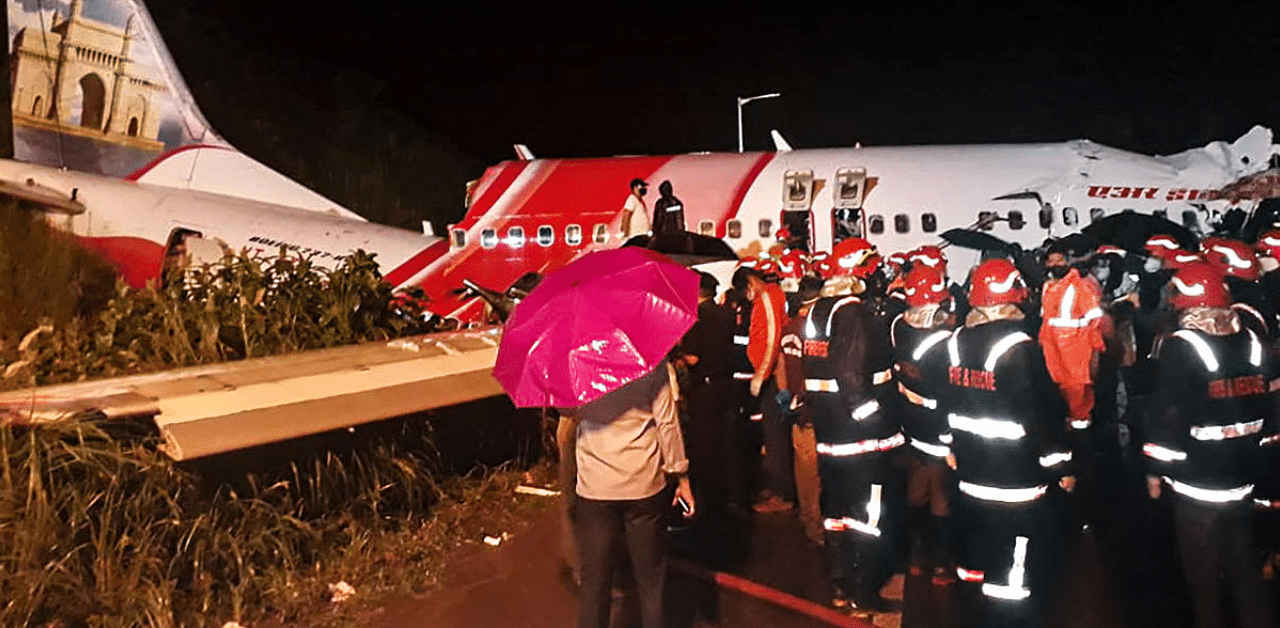 The Central Industrial Security Force said it was the "first responder" to rescue passengers as its Assistant Sub-Inspector Ajit Singh was on runway patrol. Credit: PTI Photo