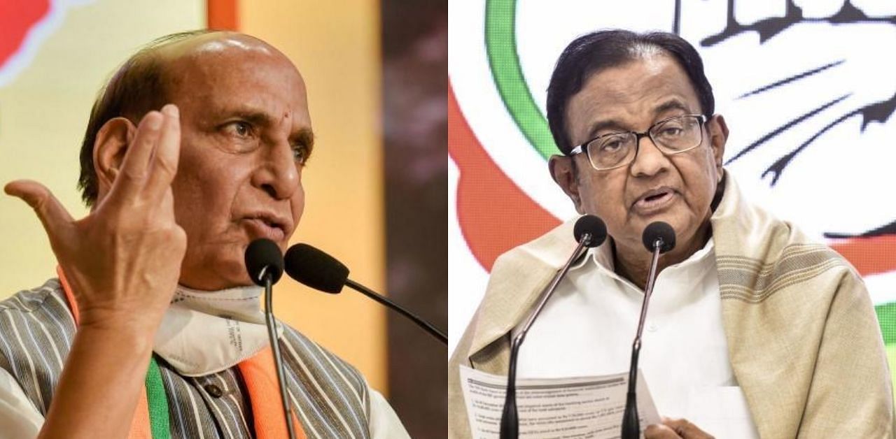 Rajnath Singh and P Chidambaram