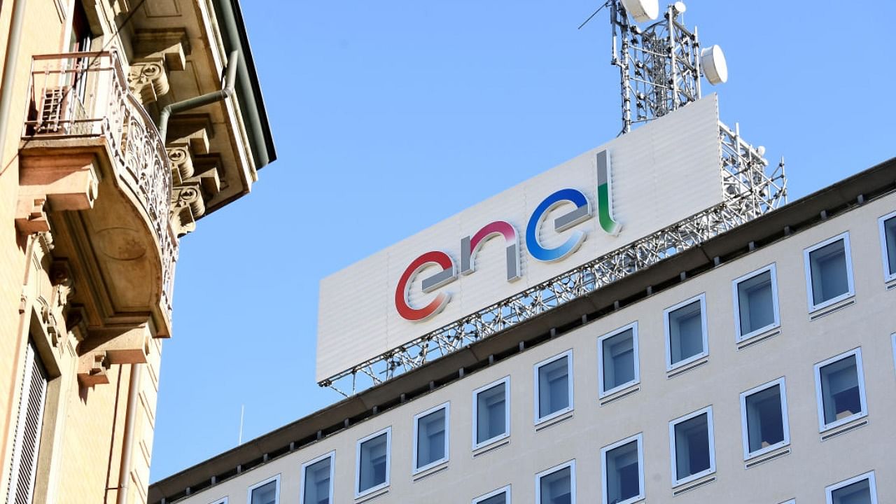 A logo of Italian multinational energy company Enel is seen at the Milan's headquarter, Italy. Credit: Reuters/file