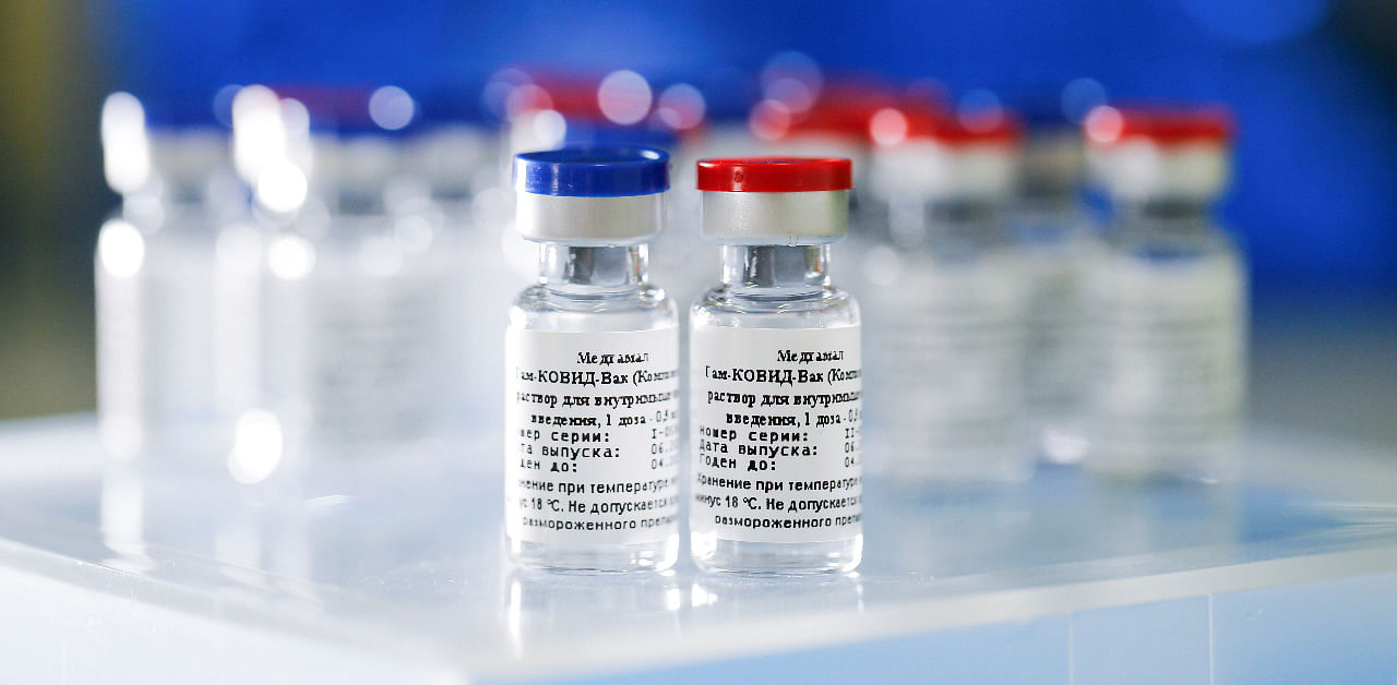 A handout photo provided by the Russian Direct Investment Fund (RDIF) shows samples of a vaccine against the coronavirus disease. Credit: Reuters Phtoo