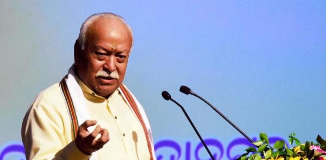 RSS Chief Mohan Bhagwat. Credit: PTI